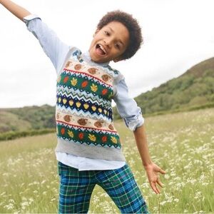 Mini Boden Fair Isle “George” Sweater Vest